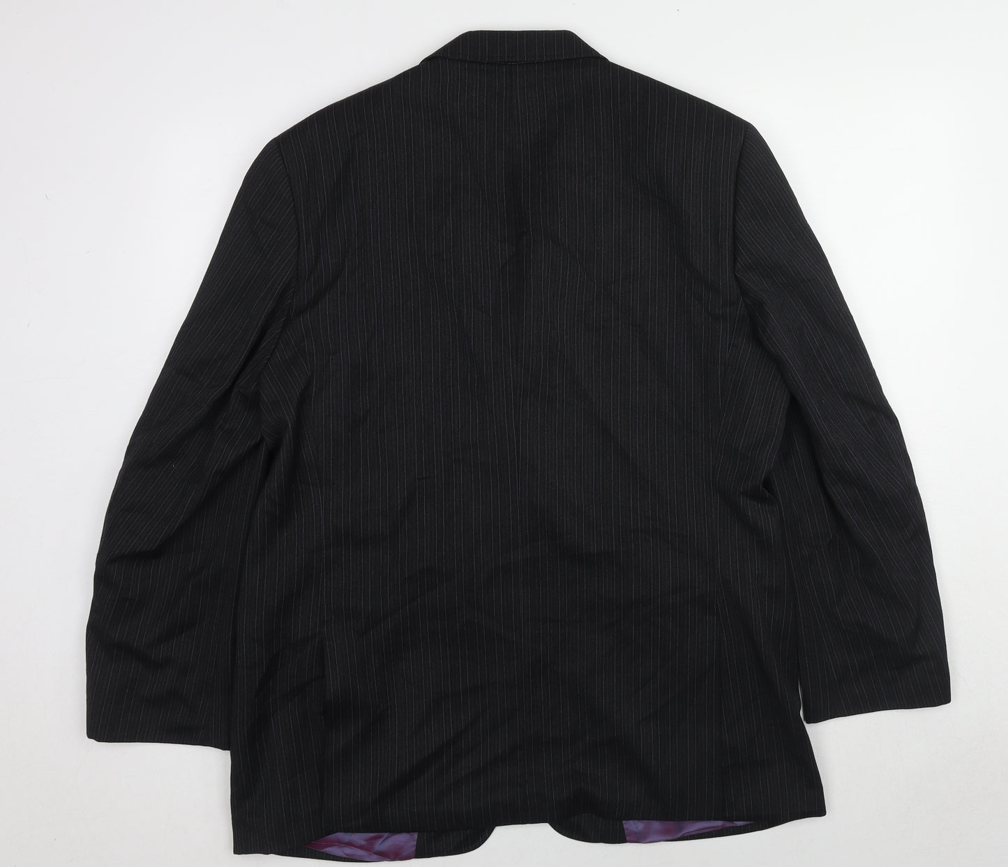 Ted Baker Mens Black Striped Wool Jacket Suit Jacket Size 42 Regular