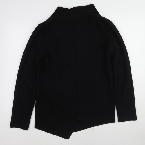 Amaryllis Womens Black V-Neck Wool Cardigan Jumper Size 10