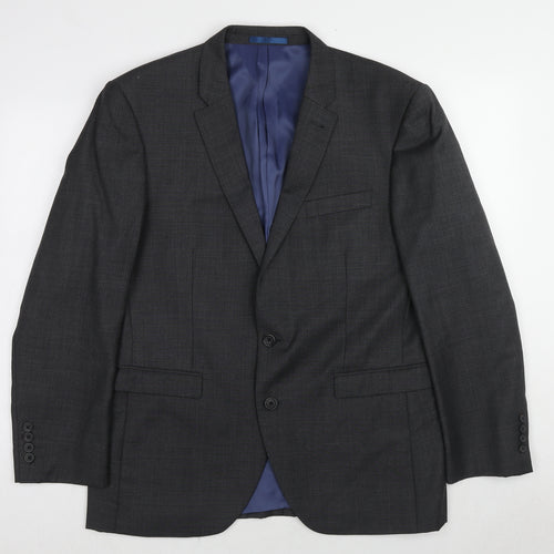 NEXT Mens Grey Wool Jacket Suit Jacket Size 42 Regular