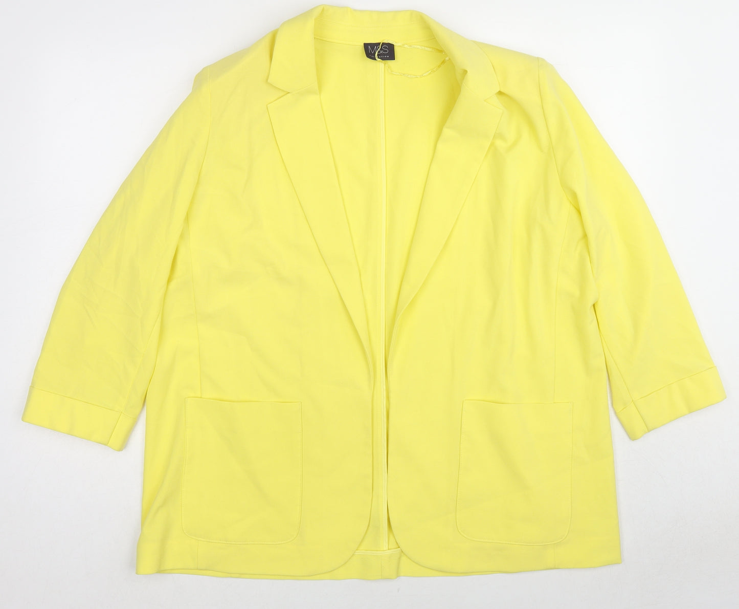 Marks and Spencer Womens Yellow Jacket Blazer Size 18