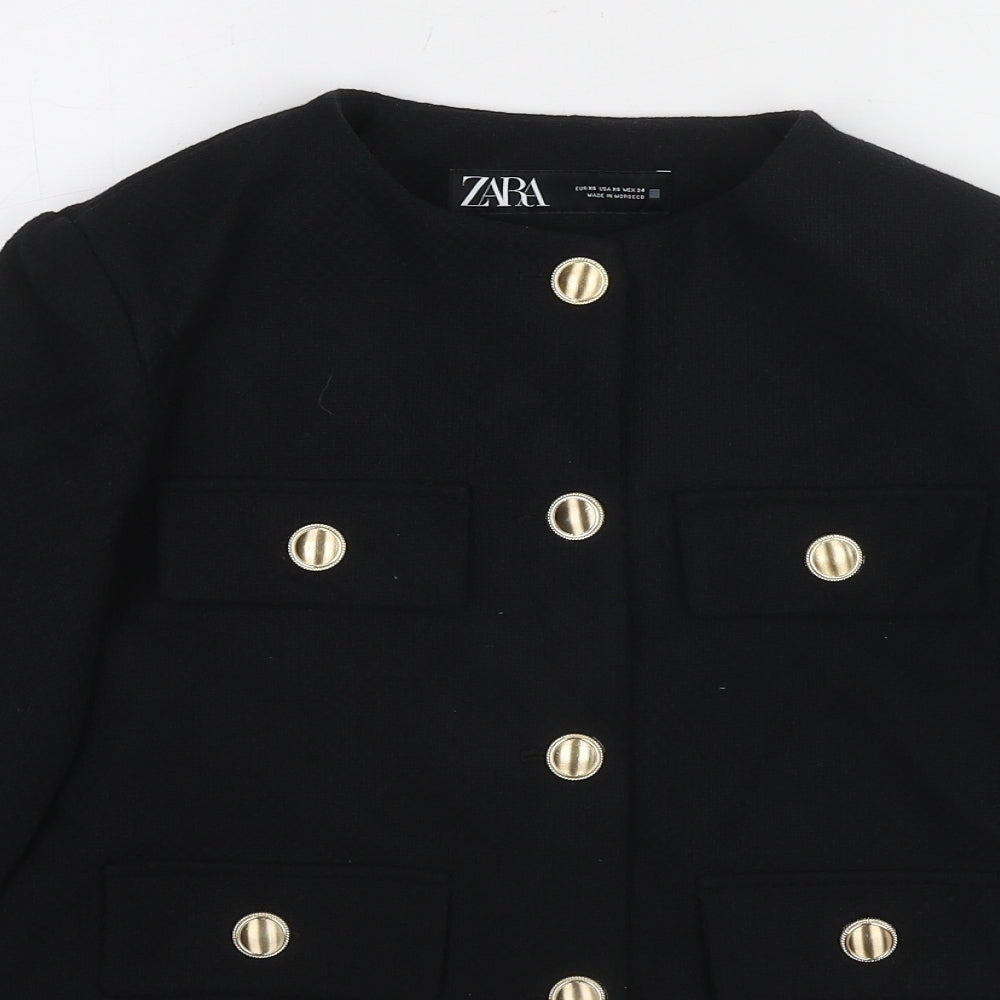 Zara Womens Black Jacket Size XS Button
