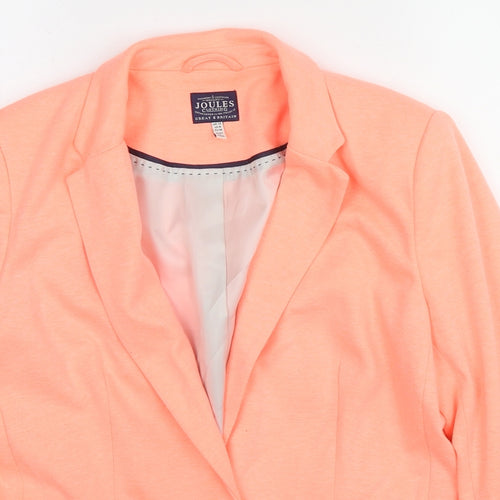 Joules Womens Pink Polyester Jacket Blazer Size 12