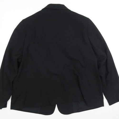 Marks and Spencer Womens Black Polyester Jacket Blazer Size 22