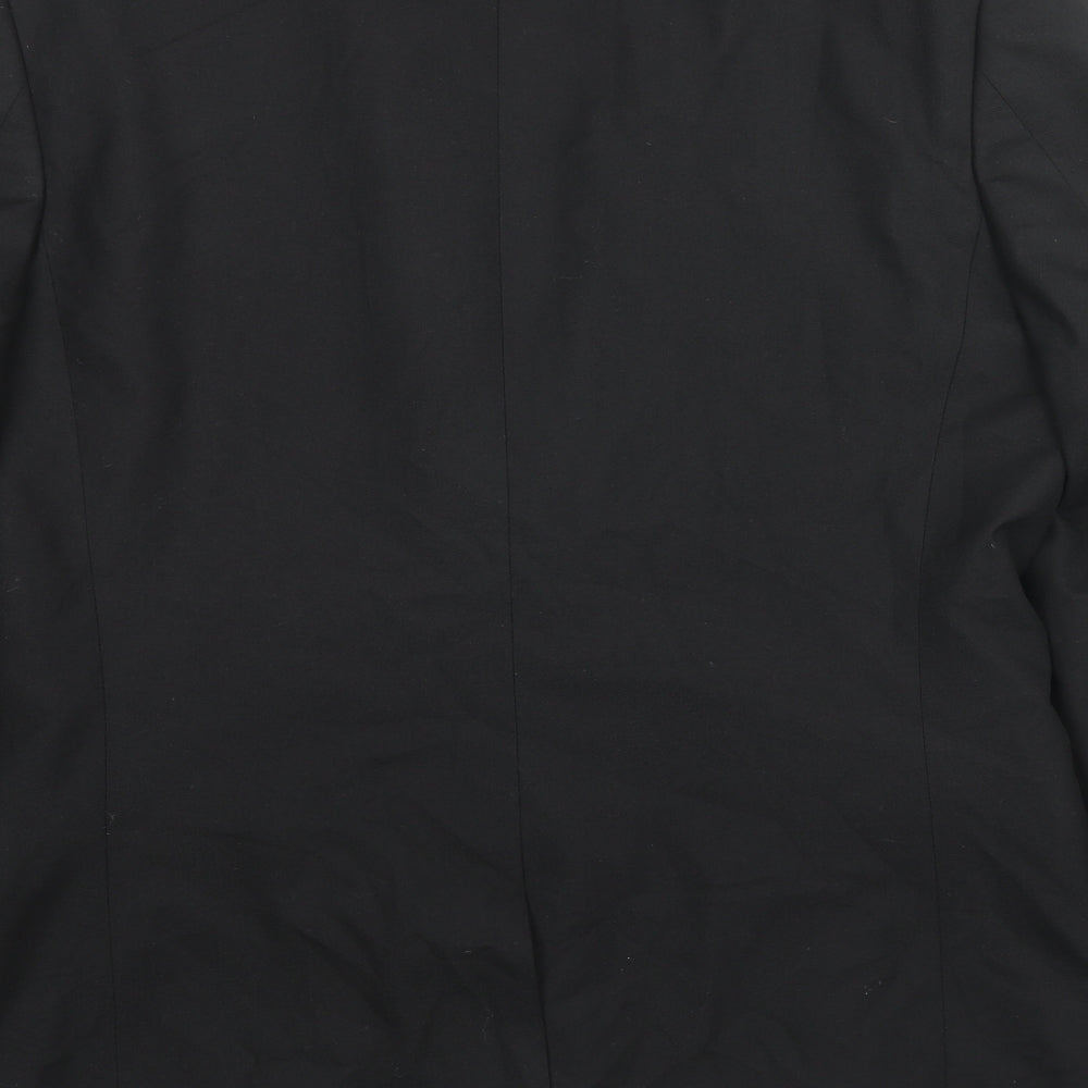 River Island Mens Black Polyester Jacket Suit Jacket Size 42 Regular