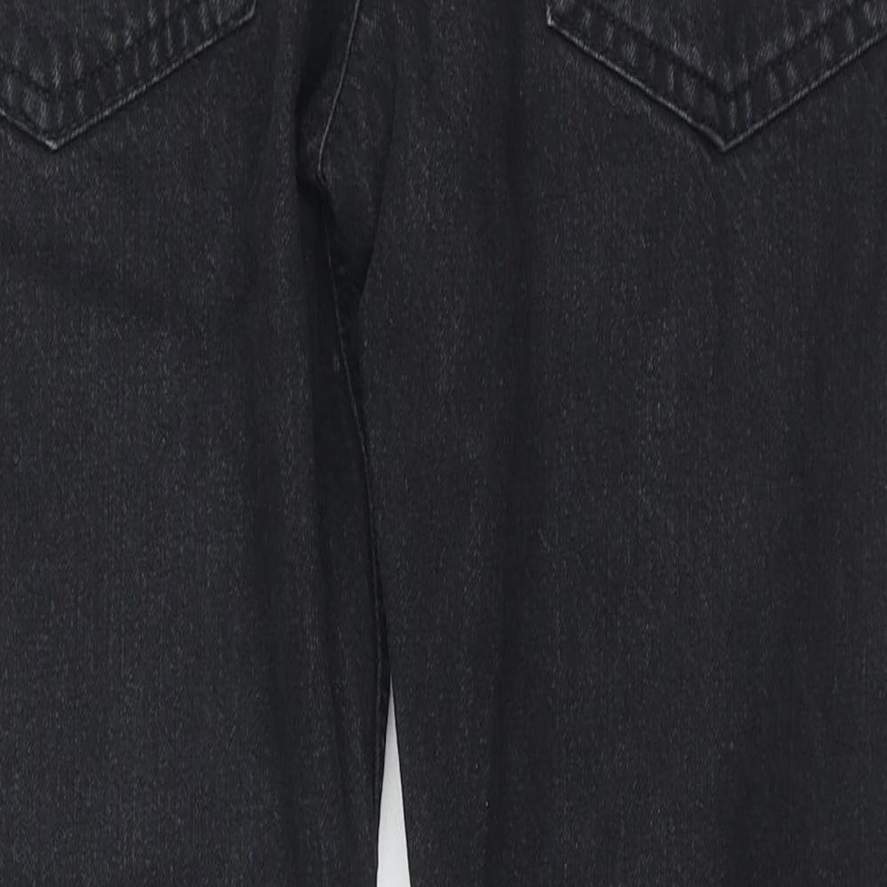 Denim & Co. Mens Black Cotton Straight Jeans Size 32 in L30 in Regular Zip