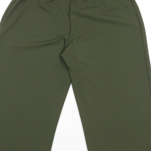 New Look Womens Green Polyester Carrot Trousers Size 10 L24 in Regular Tie - Stitch Detail