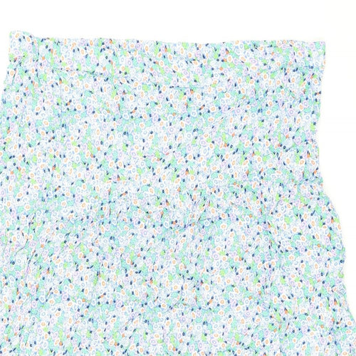 Marks and Spencer Womens Multicoloured Floral Viscose A-Line Skirt Size 24
