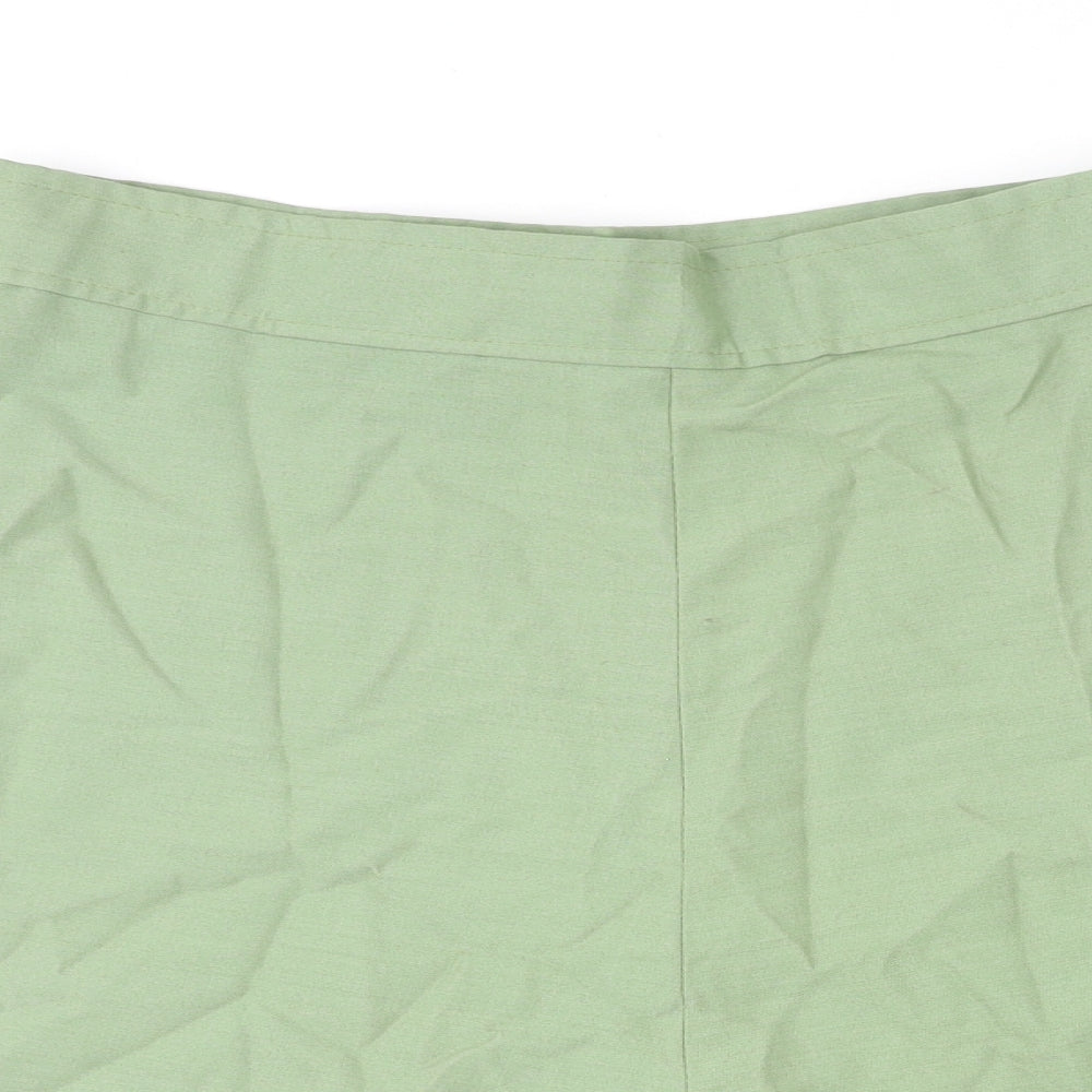 Matthew Royce Womens Green Polyester Skater Skirt Size 16 Zip