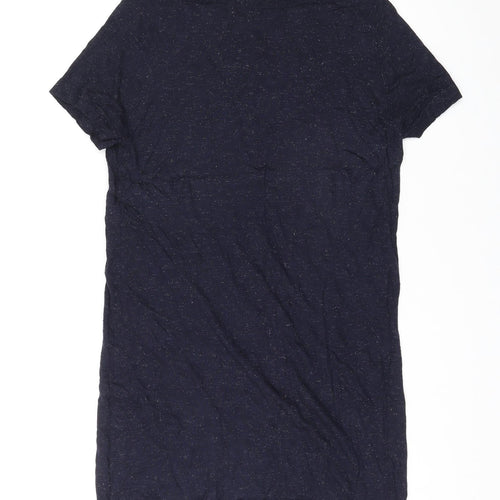 Whistles Womens Blue Viscose Basic T-Shirt Size 14 Round Neck