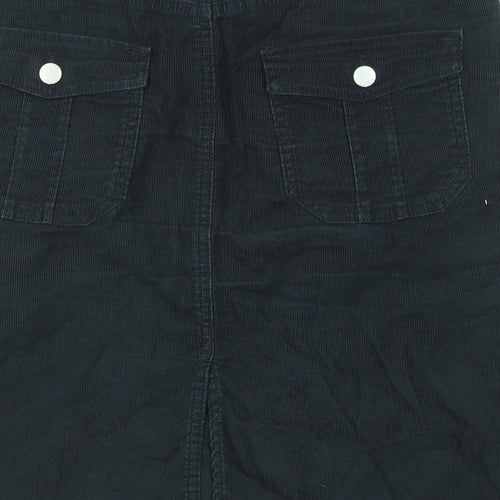 Gap Womens Black Cotton A-Line Skirt Size 12 Zip