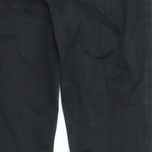 River Island Mens Black Cotton Skinny Jeans Size 32 in L32 in Regular Zip