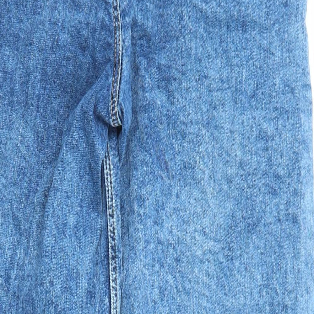 TU Womens Blue Cotton Tapered Jeans Size 12 L27 in Regular Zip