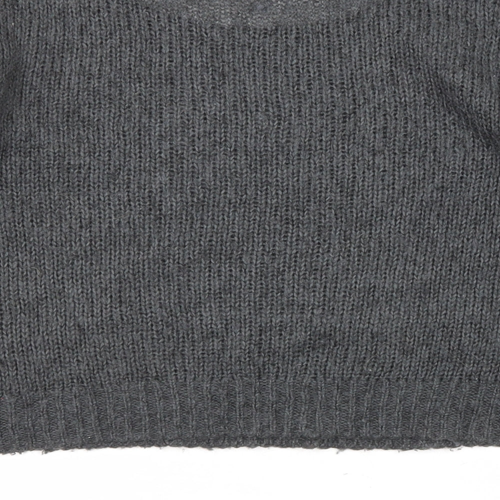 Divided by H&M Womens Grey Round Neck Acrylic Pullover Jumper Size 6