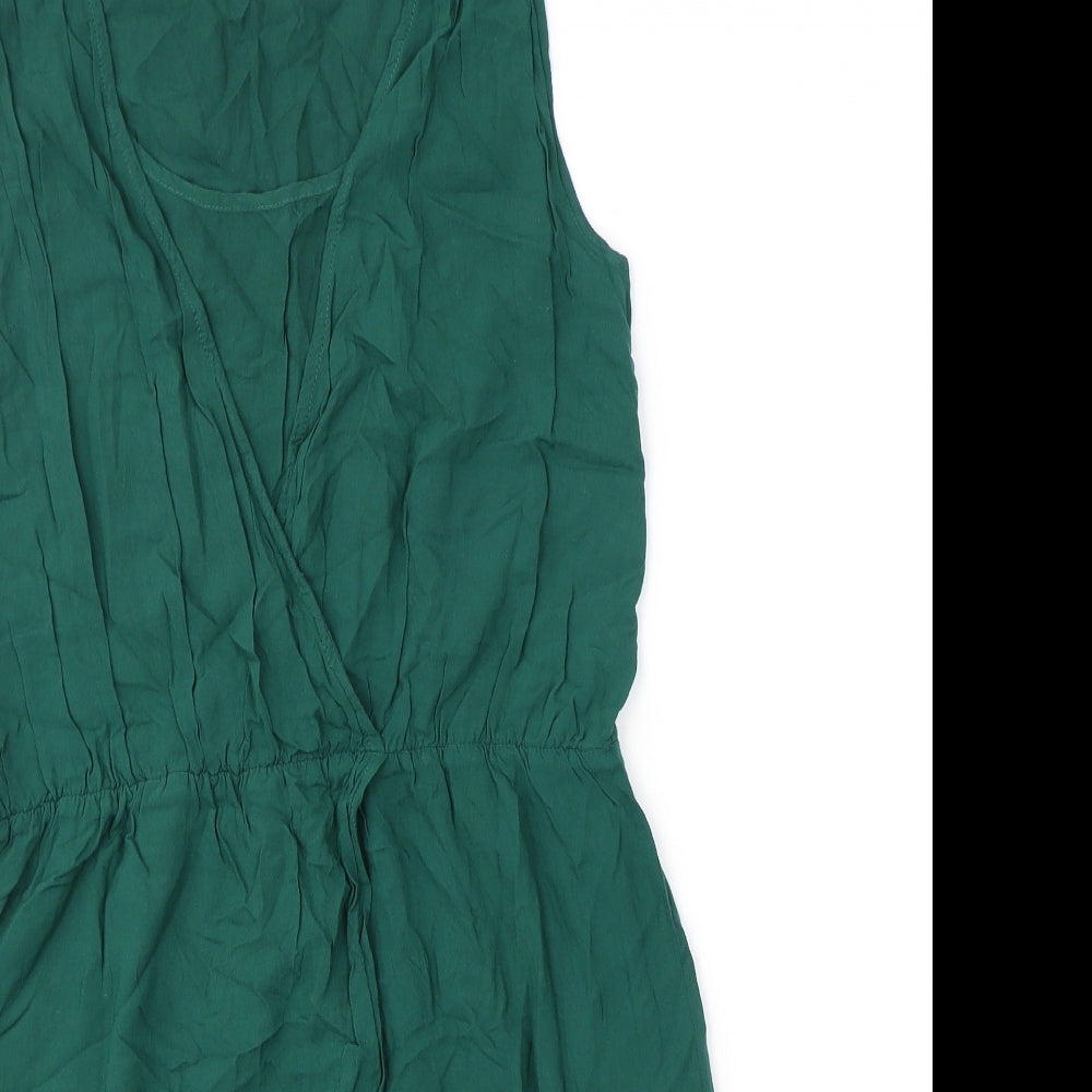 Soaked Womens Green Polyester Tank Dress Size S Round Neck Pullover