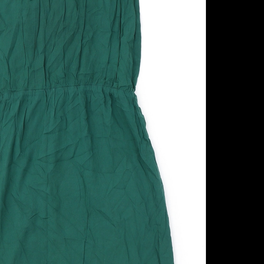 Soaked Womens Green Polyester Tank Dress Size S Round Neck Pullover