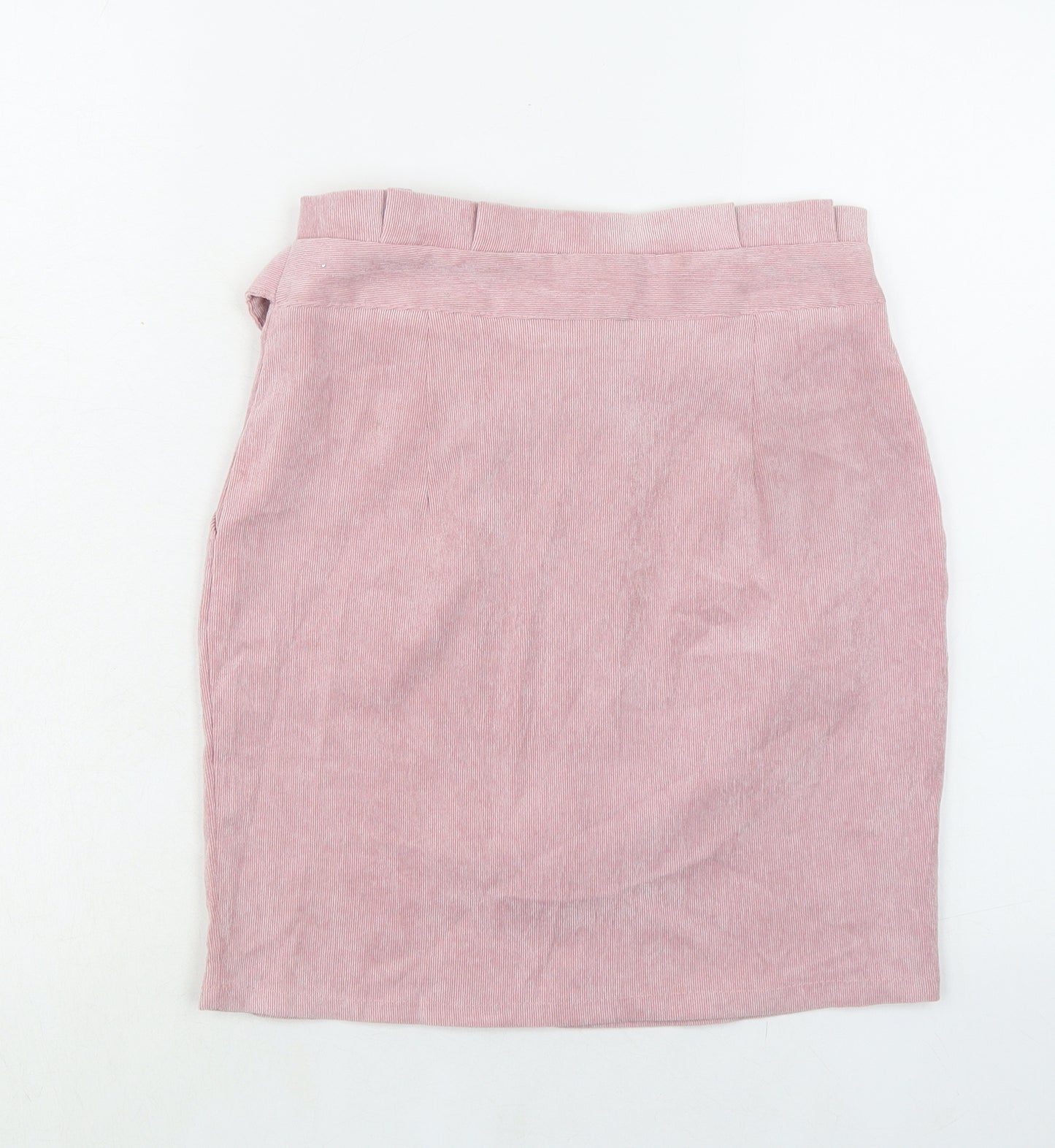 QED London Womens Pink Polyester A-Line Skirt Size 8 Zip