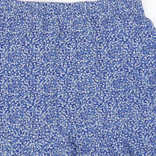 Marks and Spencer Womens Blue Floral Polyester Swing Skirt Size 10