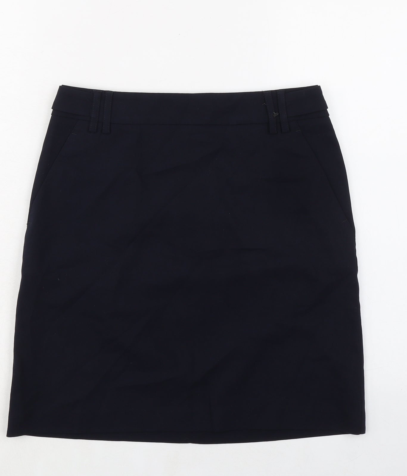 NEXT Womens Blue Polyester A-Line Skirt Size 10 Zip