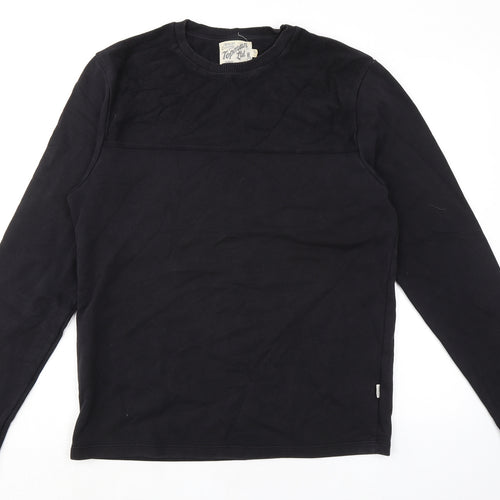 Topman Mens Black Cotton Pullover Sweatshirt Size M