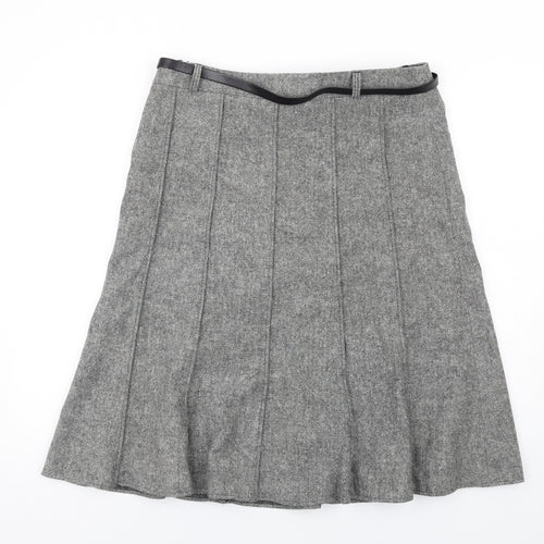 Lakeland Womens Grey Polyester Swing Skirt Size 16 Zip - Belt included