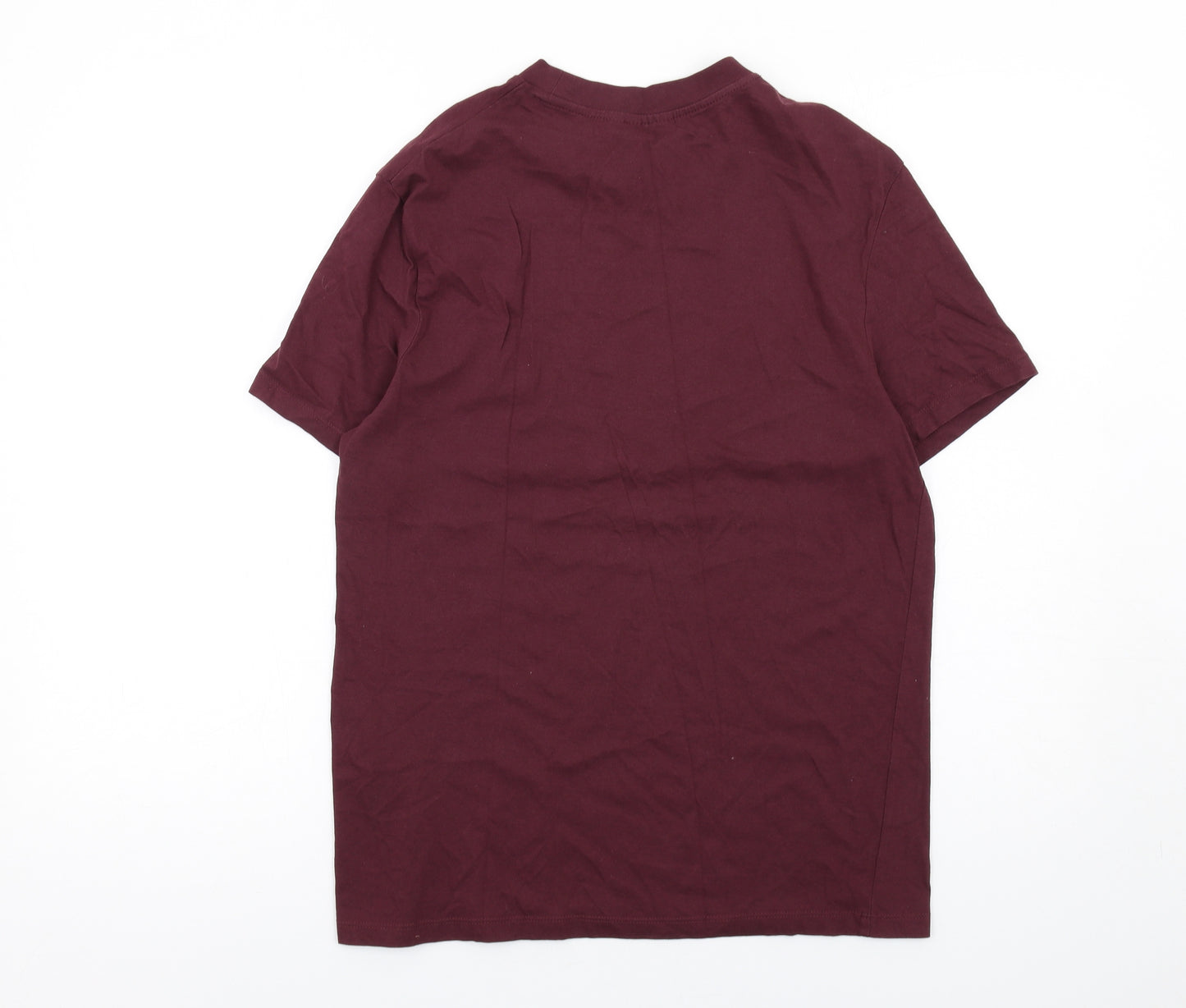 ASOS Mens Purple Cotton T-Shirt Size S Crew Neck