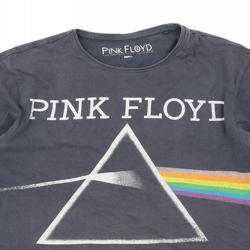 Pink Floyd Mens Grey Cotton T-Shirt Size S Crew Neck