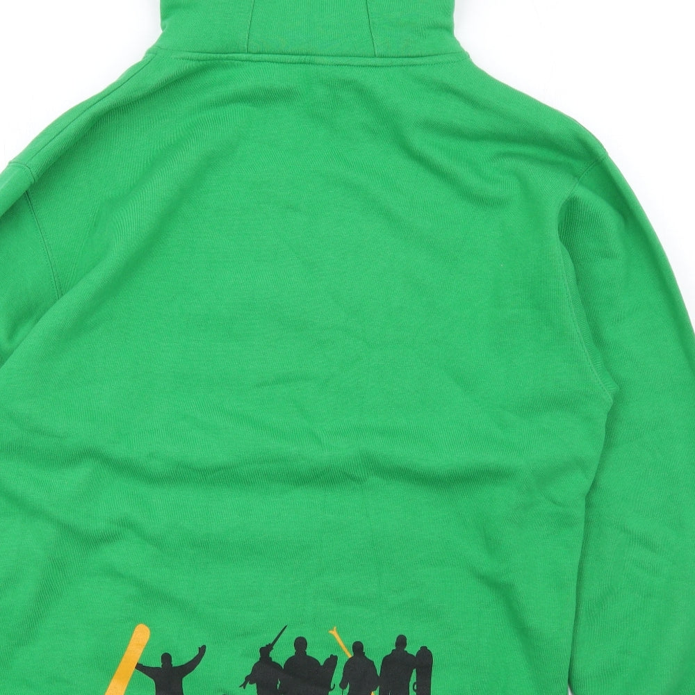 Canso Mens Green Cotton Pullover Hoodie Size M - Fernie British Columbia Canada