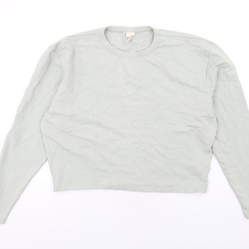 H&M Womens Grey Cotton Pullover Sweatshirt Size L Pullover