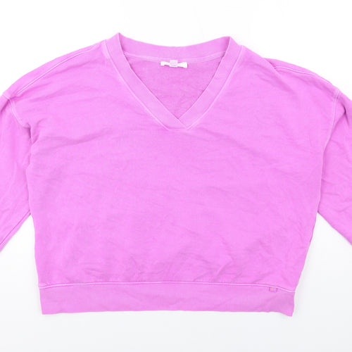 Boutique Womens Purple Cotton Pullover Sweatshirt Size M Pullover