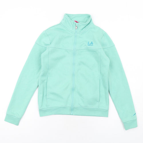 LA Gear Girls Green Basic Jacket Jacket Size 9-10 Years Zip