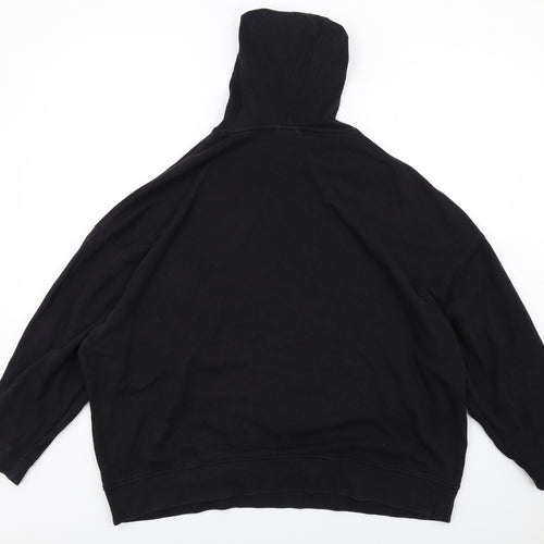 ASOS Womens Black Cotton Pullover Hoodie Size 18 Pullover