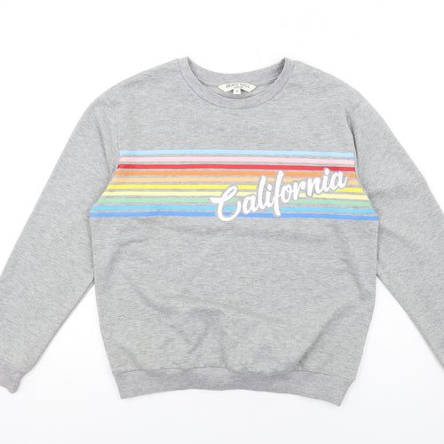 Brave Soul Womens Grey Polyester Pullover Sweatshirt Size S Pullover - California