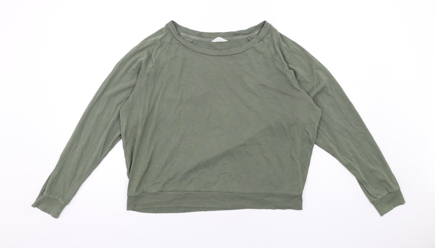 Hush Womens Green Cotton Pullover Sweatshirt Size S Pullover