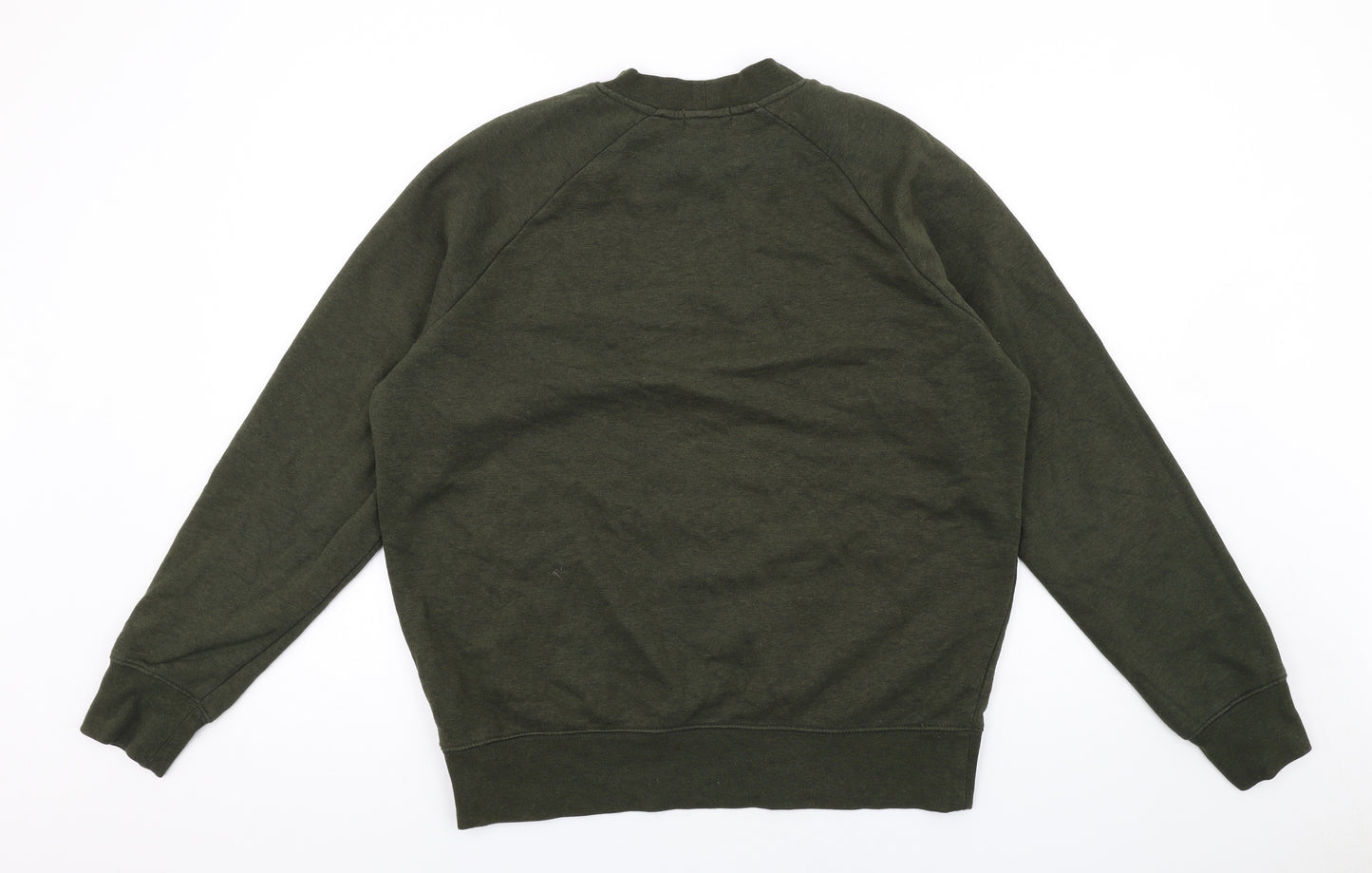 Topman Mens Green Cotton Pullover Sweatshirt Size M