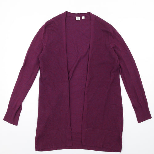 Gap Womens Purple V-Neck Cotton Cardigan Jumper Size S
