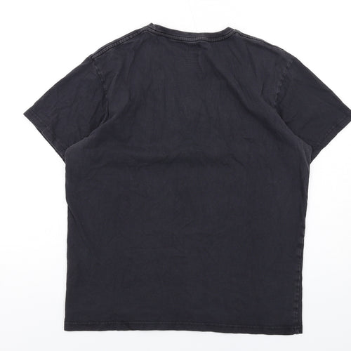 Nike Mens Black Cotton T-Shirt Size L Crew Neck