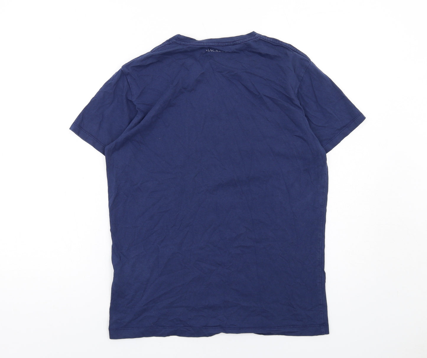 Hackett Mens Blue Cotton T-Shirt Size S Crew Neck