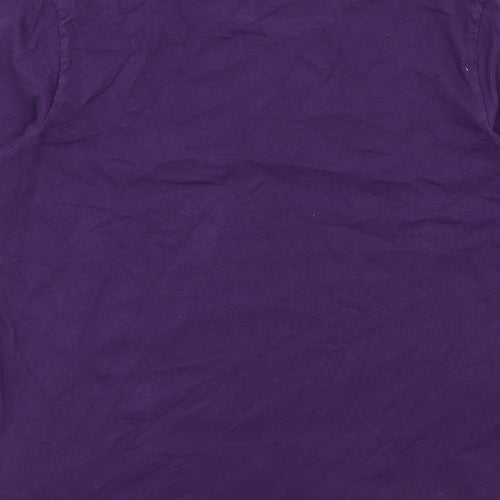 Topman Mens Purple Cotton T-Shirt Size M Crew Neck