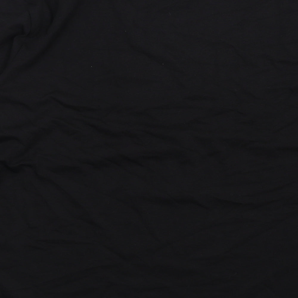 H&M Mens Black Cotton T-Shirt Size L Crew Neck