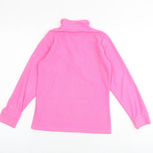 Trespass Girls Pink Polyester Pullover Sweatshirt Size 9-10 Years Zip