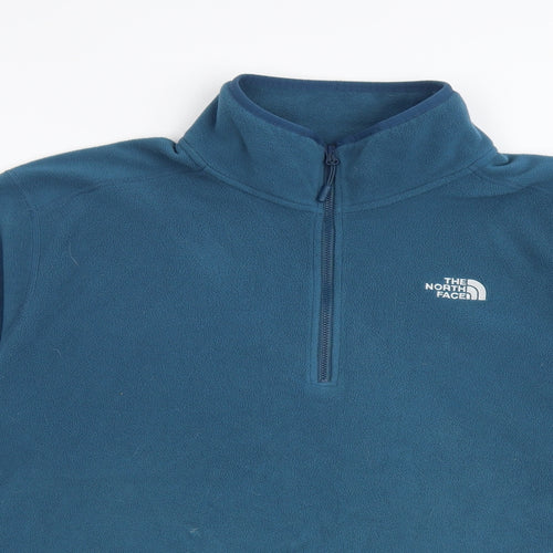 The North Face Mens Blue Polyester Henley Sweatshirt Size XL
