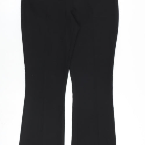 Topshop Womens Black Polyester Trousers Size 12 L31 in Regular Zip