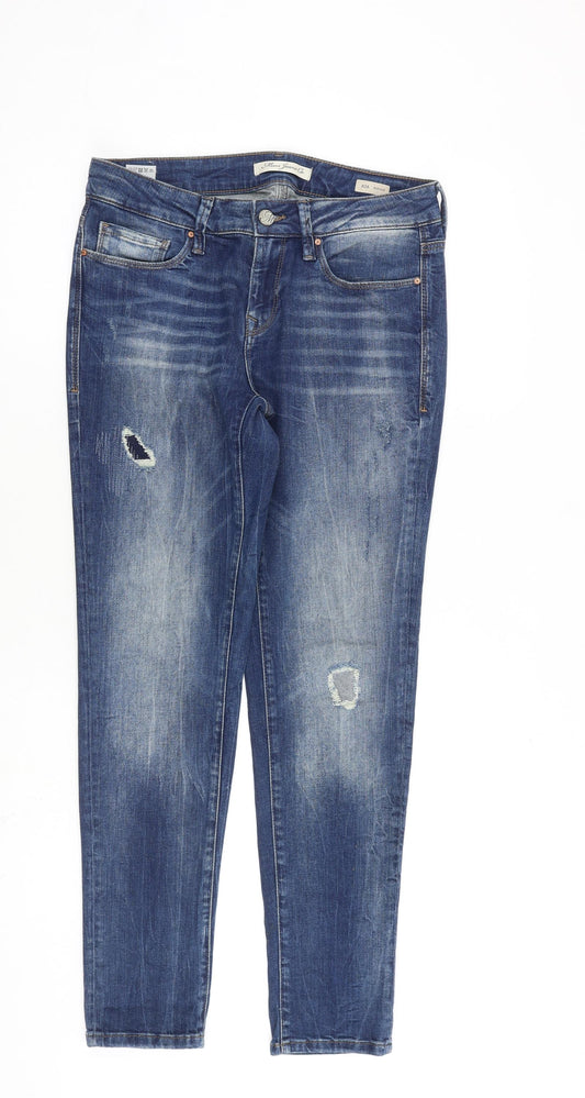 Mavi Jeans Mens Blue Cotton Straight Jeans Size 30 in L30 in Regular Zip