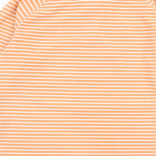 Craghoppers Womens Orange Striped Polyester Pullover Sweatshirt Size 12 Zip
