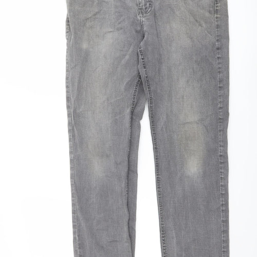 Urban Star Mens Grey Cotton Straight Jeans Size 36 in L32 in Regular Button