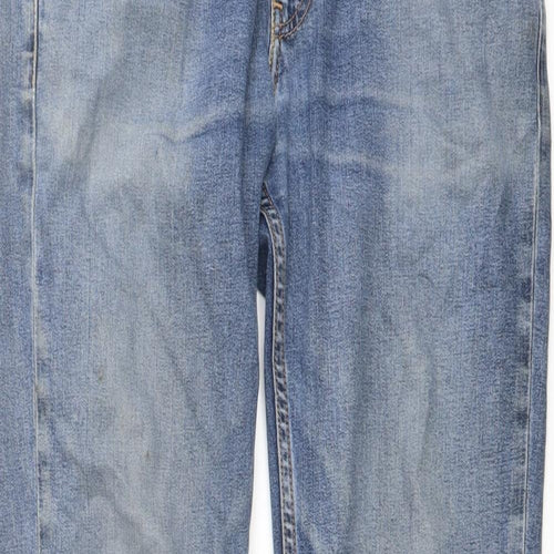 Levi's Mens Blue Cotton Straight Jeans Size 32 in L34 in Regular Button