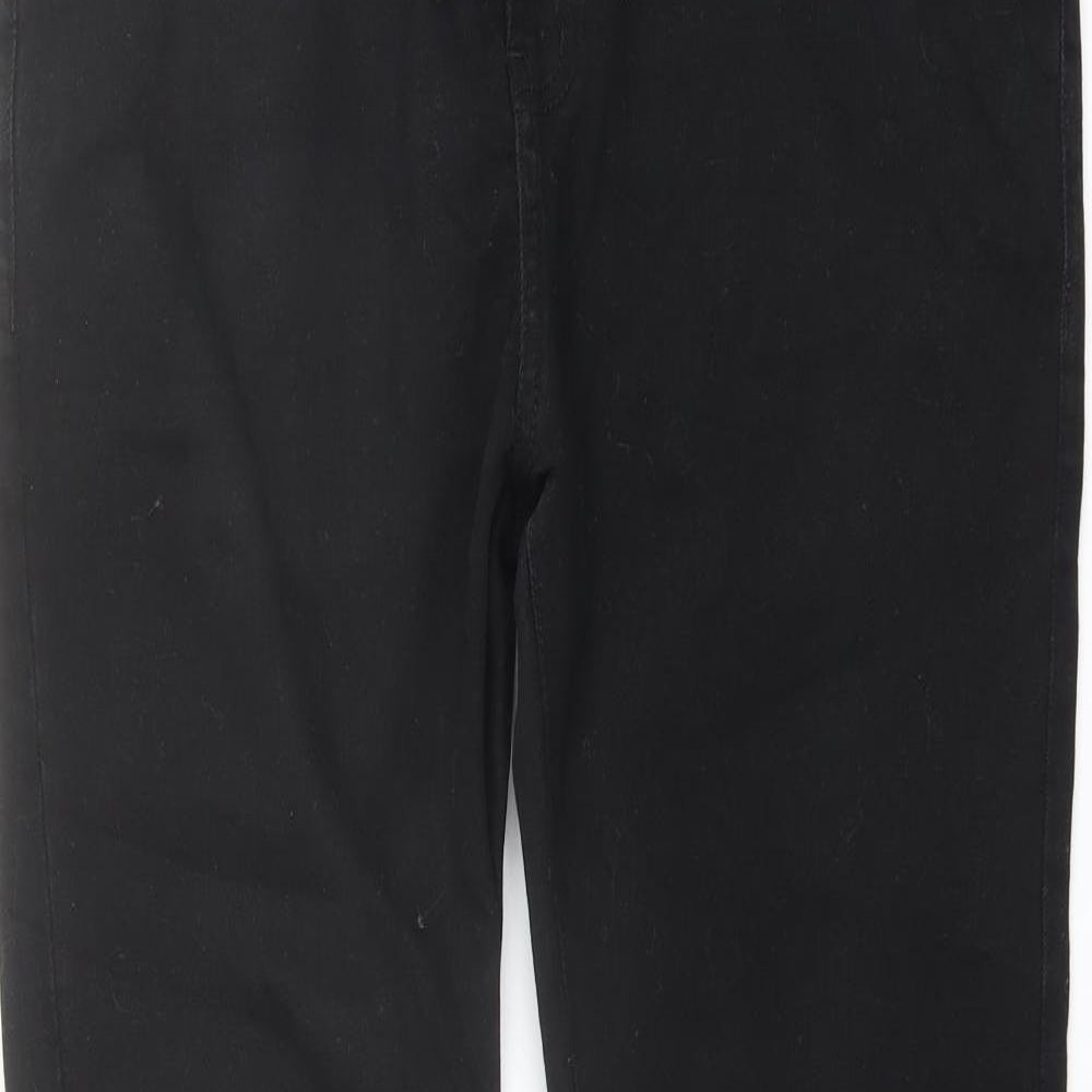 Very Mens Black Cotton Skinny Jeans Size 34 in L33 in Regular Zip