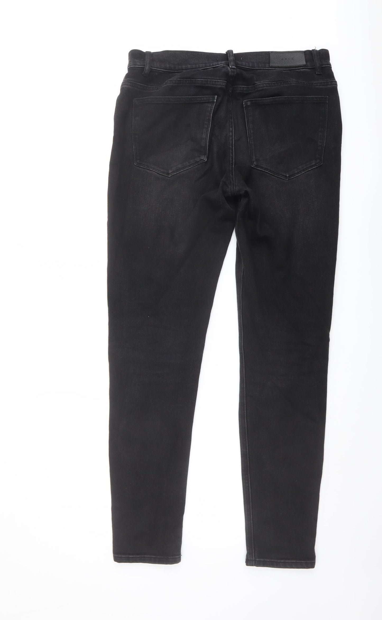 Arne Mens Black Cotton Straight Jeans Size 32 in L31 in Regular Button
