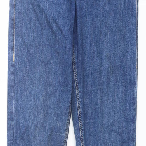 Topshop Womens Blue Cotton Skinny Jeans Size 27 in L28 in Regular Button