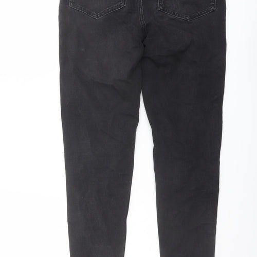 Marks and Spencer Womens Black Cotton Skinny Jeans Size 12 L28 in Regular Button